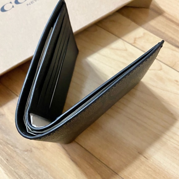 💯💜NEW🆕Coach Men Bifold wallet/signatures canvas - Picture 6 of 6